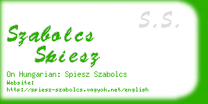 szabolcs spiesz business card